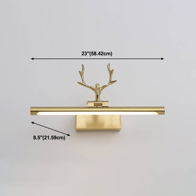 Linear Shape Metal Wall Light Modern Single Light Mirror Wall Mount Light