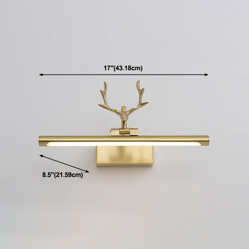 Linear Shape Metal Wall Light Modern Single Light Mirror Wall Mount Light