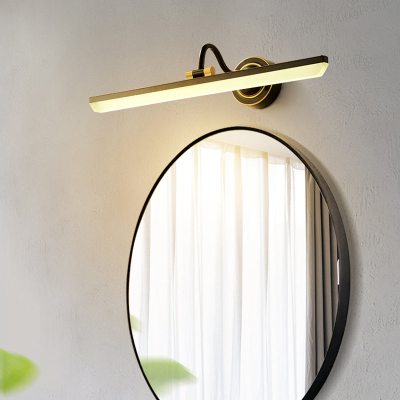 Metal Linear Wall Sconce Modern Multi Lights Mirror Wall Mount Light Fixture