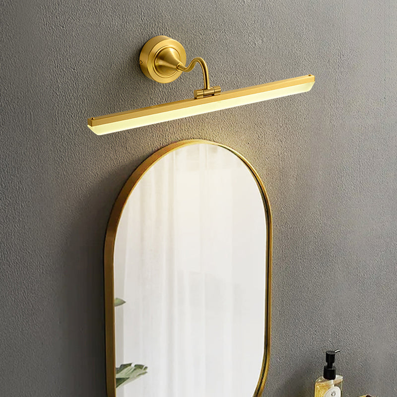 Metal Linear Wall Sconce Modern Multi Lights Mirror Wall Mount Light Fixture