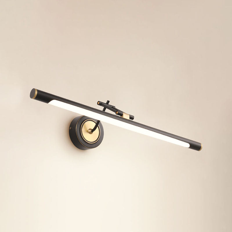 Metal Linear Shade Wall Sconce Modern Style 1-Light Mirror Wall Light Fixture