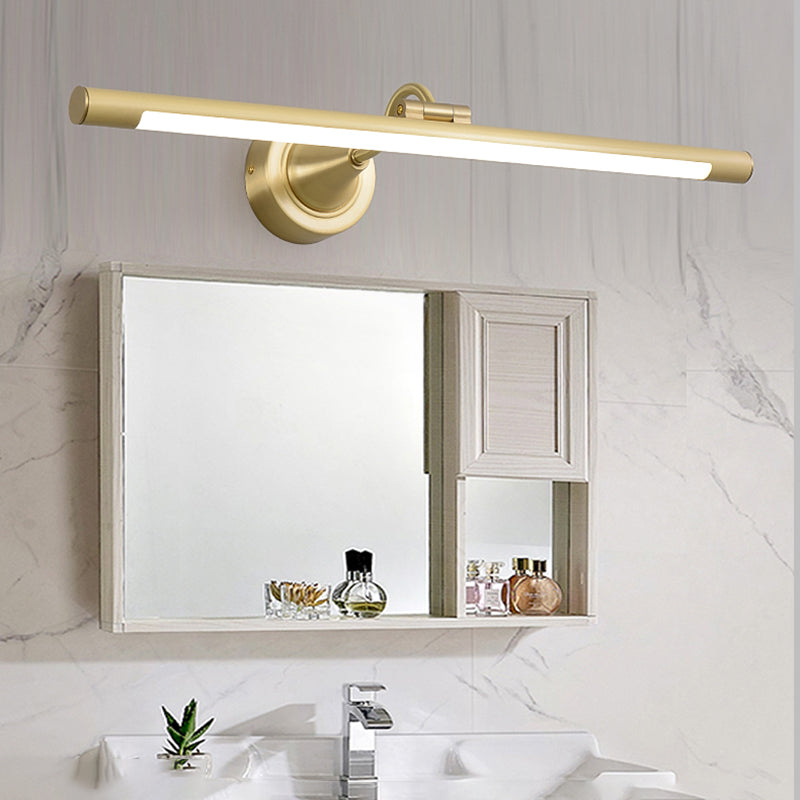 Metal Linear Shade Wall Sconce Modern Style Modern Single Mirror Specchio Apparecchiatura da parete