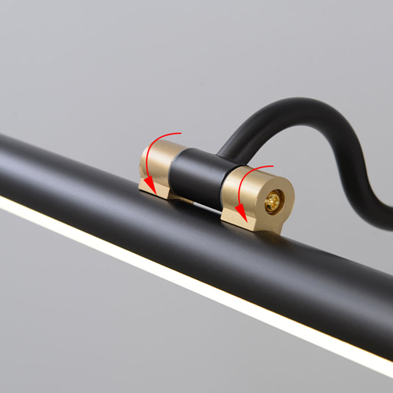 Metal Linear Shade Wall Sconce Modern Style Modern Single Mirror Specchio Apparecchiatura da parete