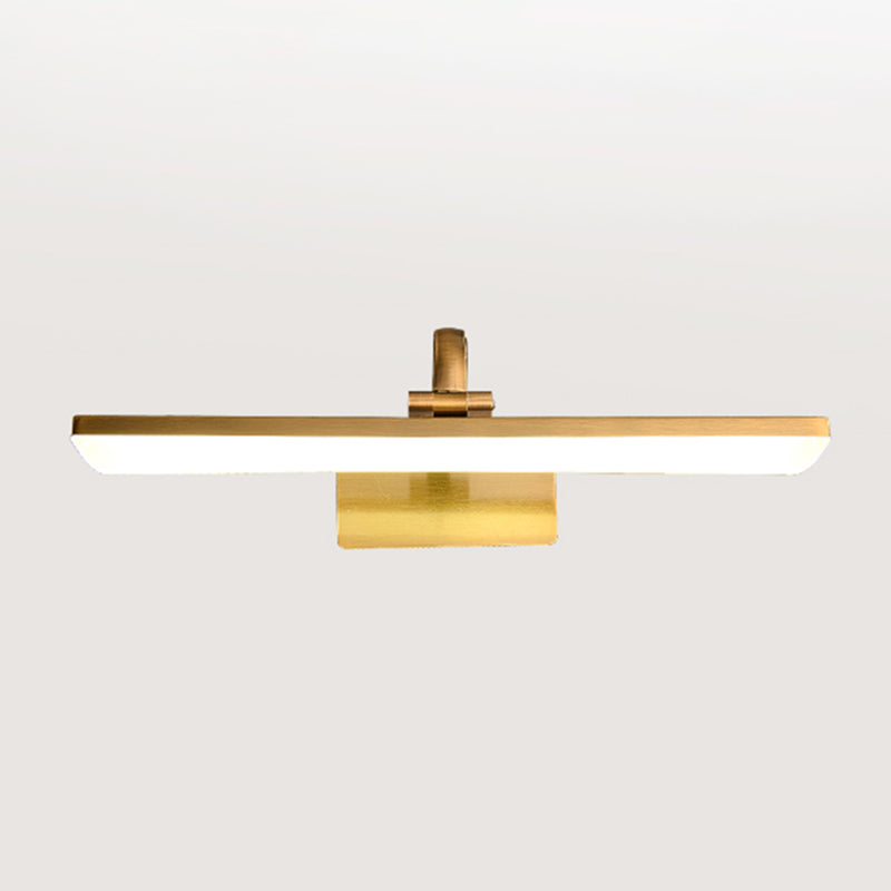 Metal Linear Shade Wall Sconce Modern Style 1 Light Mirror Wall Lighting Fixture