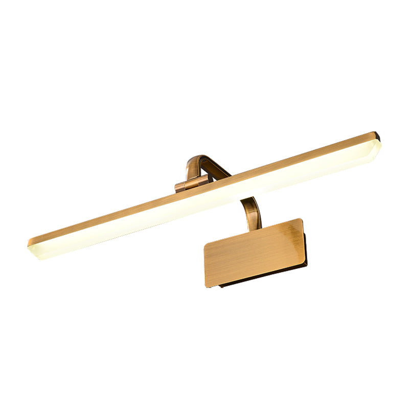 Metal Linear Shade Wall Sconce Modern Style 1 Light Mirror Wall Lighting Fixture