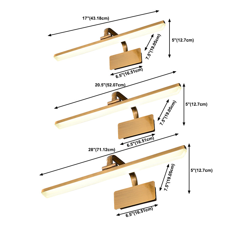 Murale linéaire Murce Murce Modern Style 1 Éclairage mural miroir clair