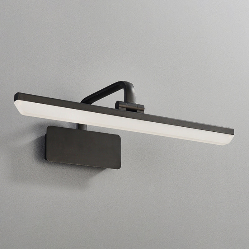 Metal Linear Shade Wall Sconce Modern Style 1 Light Mirror Wall Lighting Fixture