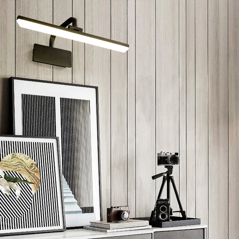 Metal Linear Shade Wall Sconce Modern Style 1 Light Mirror Wall Lighting Fixture