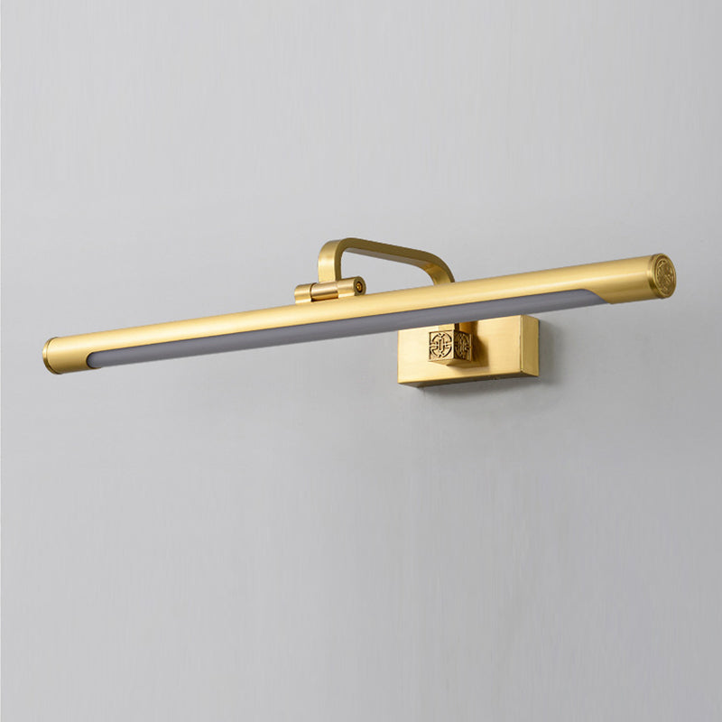 Metal Linear Shade Wall Sconce Modern Style 1 Light Mirror Wall Lighting Fixture