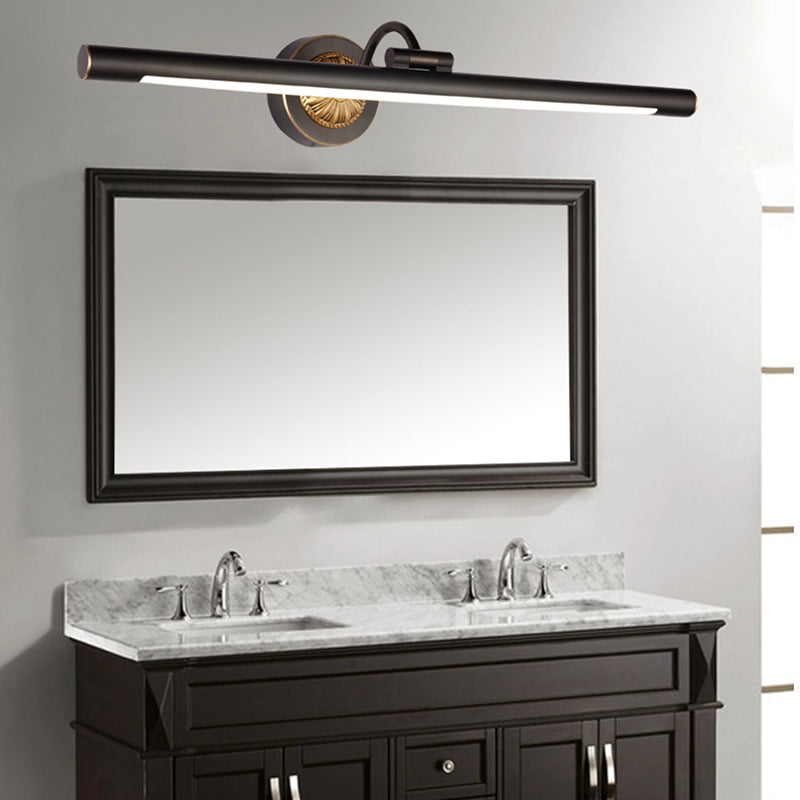Metal Linear Shade Wall Sconce Modern Style 1-Light Mirror Wall Lighting Fixtures