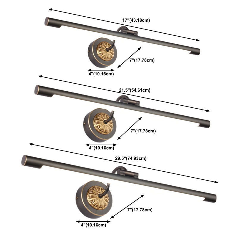 Metal Linear Shade Wall Sconce Modern Style 1-Light Mirror Wall Lighting Fixtures