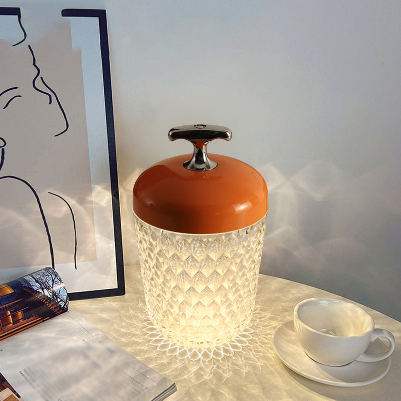 Lámpara de mesa de forma única al estilo moderno de luz acrílica luz de la mesa de luz