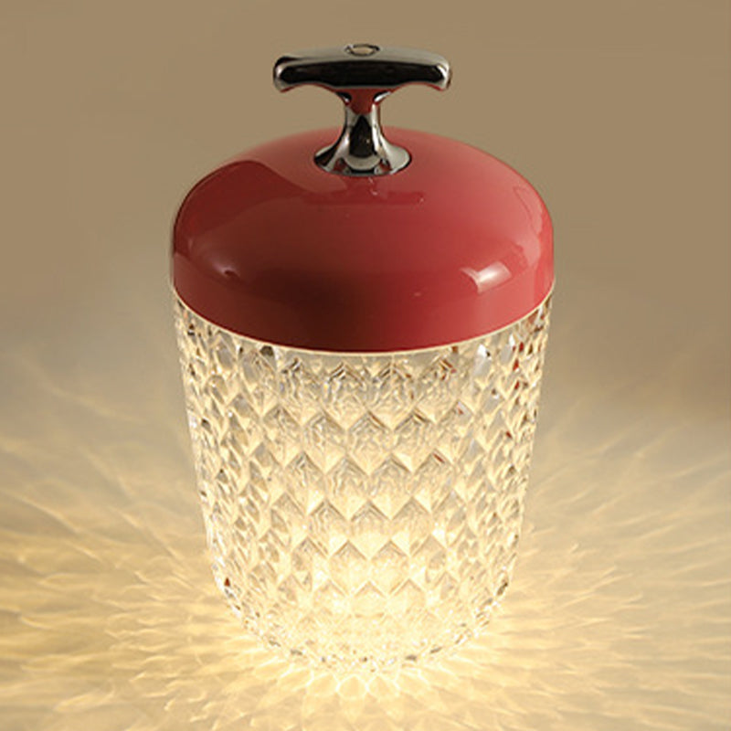 Lámpara de mesa de forma única al estilo moderno de luz acrílica luz de la mesa de luz