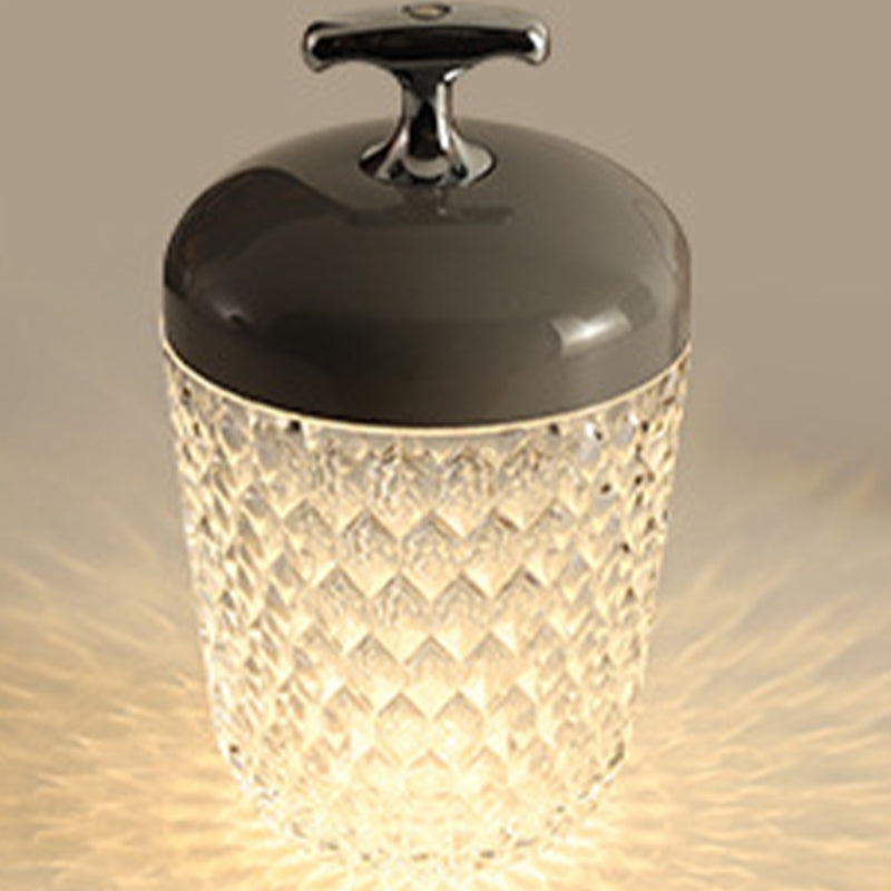 Lámpara de mesa de forma única al estilo moderno de luz acrílica luz de la mesa de luz