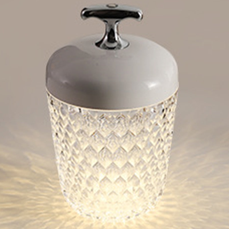 Lámpara de mesa de forma única al estilo moderno de luz acrílica luz de la mesa de luz