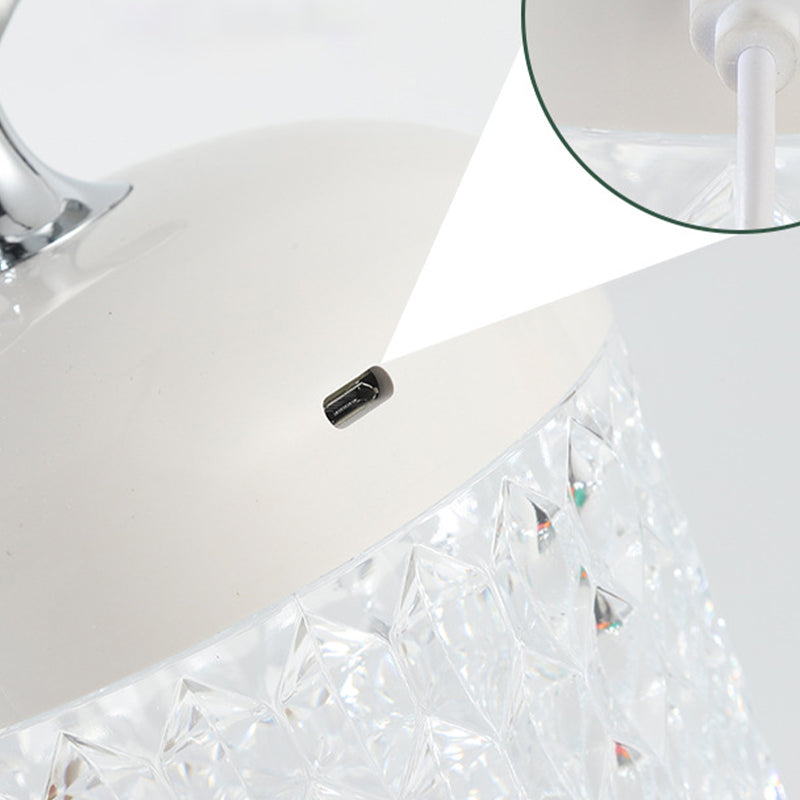 Lámpara de mesa de forma única al estilo moderno de luz acrílica luz de la mesa de luz