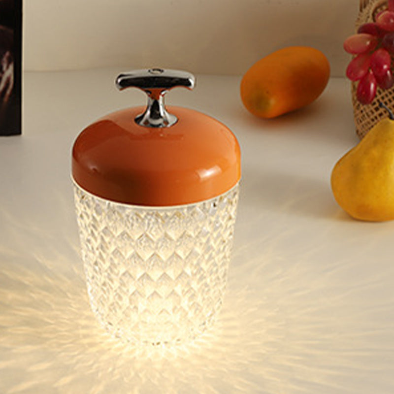Lámpara de mesa de forma única al estilo moderno de luz acrílica luz de la mesa de luz