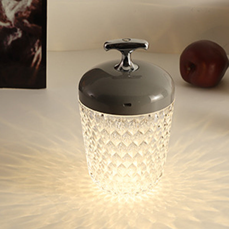 Lámpara de mesa de forma única al estilo moderno de luz acrílica luz de la mesa de luz