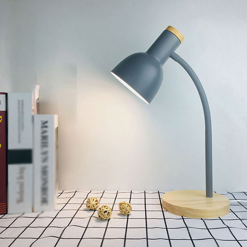 Bell Shape Table Lamp Modern Style Metal Single Light Table Light