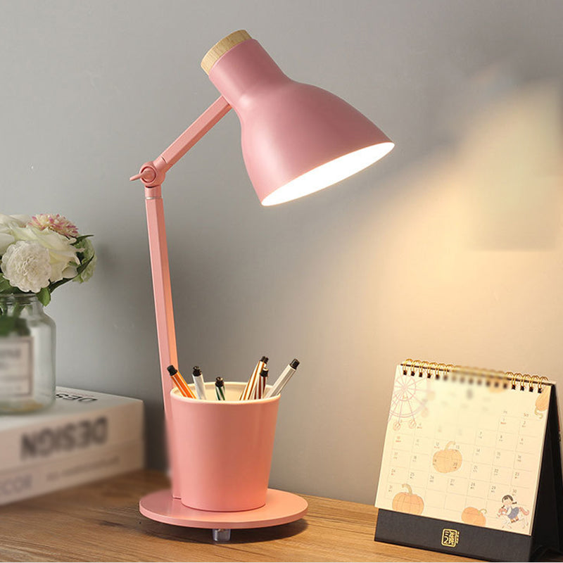 Lámpara de mesa de mesa de timbre de estilo moderno Luz de mesa de una sola luz de metal