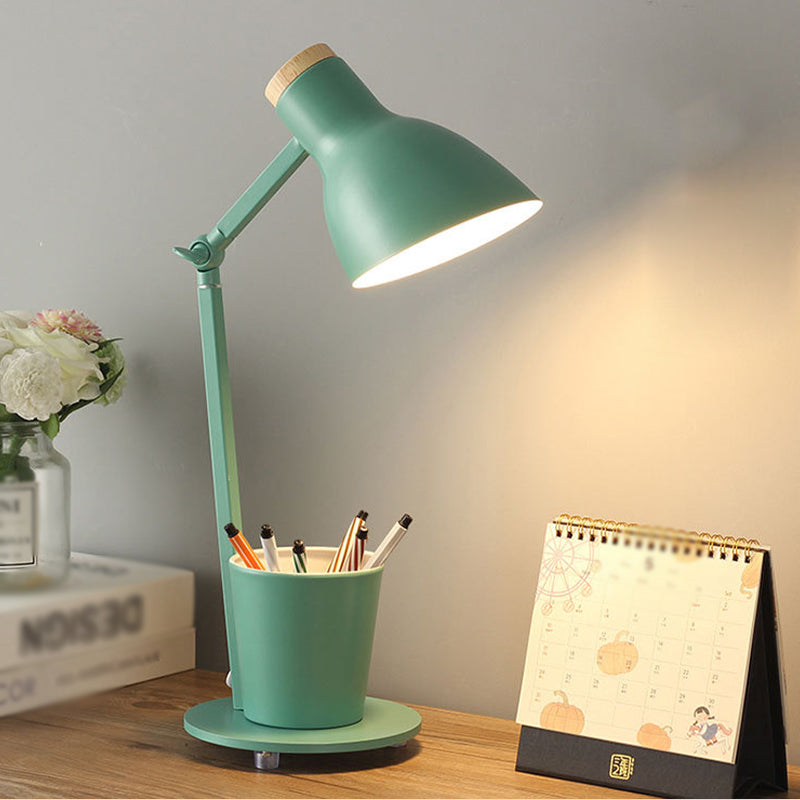 Lámpara de mesa de mesa de timbre de estilo moderno Luz de mesa de una sola luz de metal