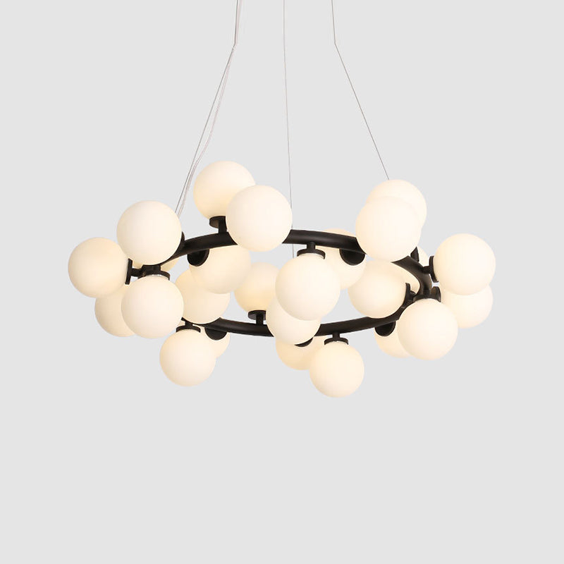 Accesorios modernos de iluminación de vidrio de lámpara de lámpara múltiple para el comedor