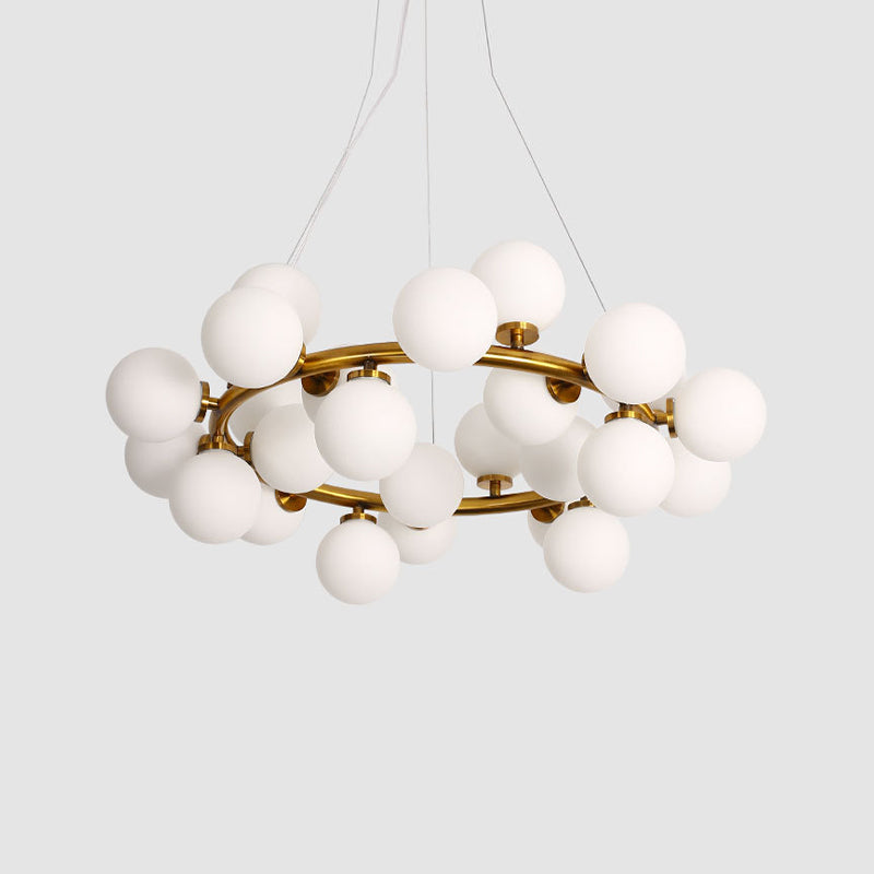 Accesorios modernos de iluminación de vidrio de lámpara de lámpara múltiple para el comedor