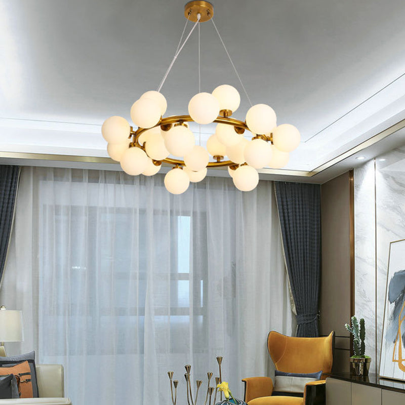 Accesorios modernos de iluminación de vidrio de lámpara de lámpara múltiple para el comedor