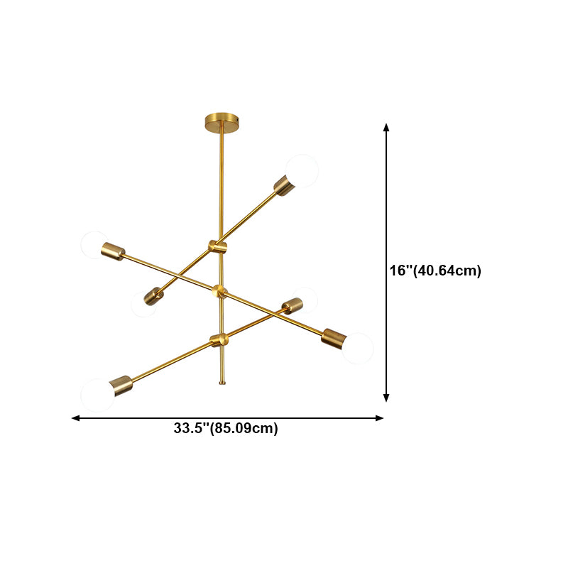 Gold Modern Style Chandelier Pendant Light Stacked Shape Metal Pendant Lighting