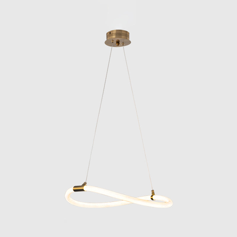 Simple Style Chandelier Gold Led Hanging Light for Bedroom Dining Room