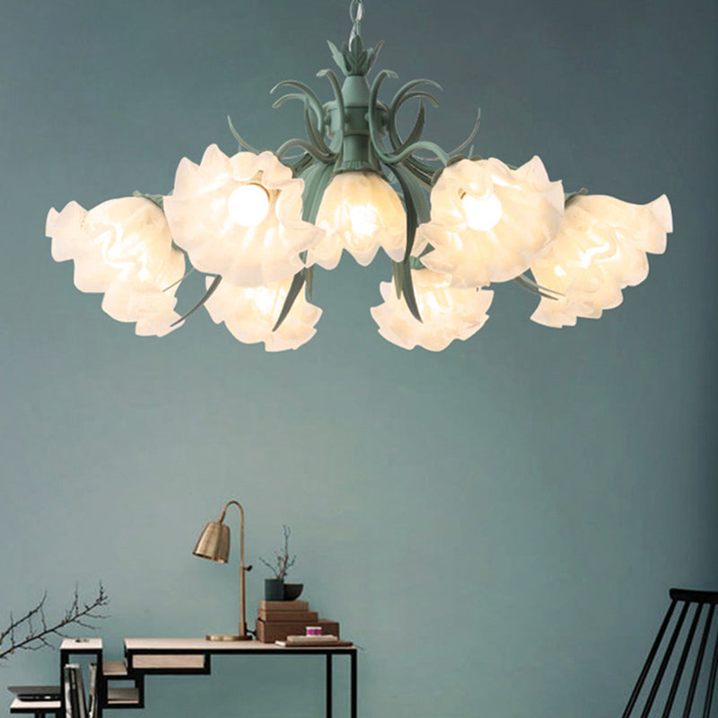 Amerikaanse glazen kroonluchter Multi Head hanglamp voor slaapkamer eetkamer