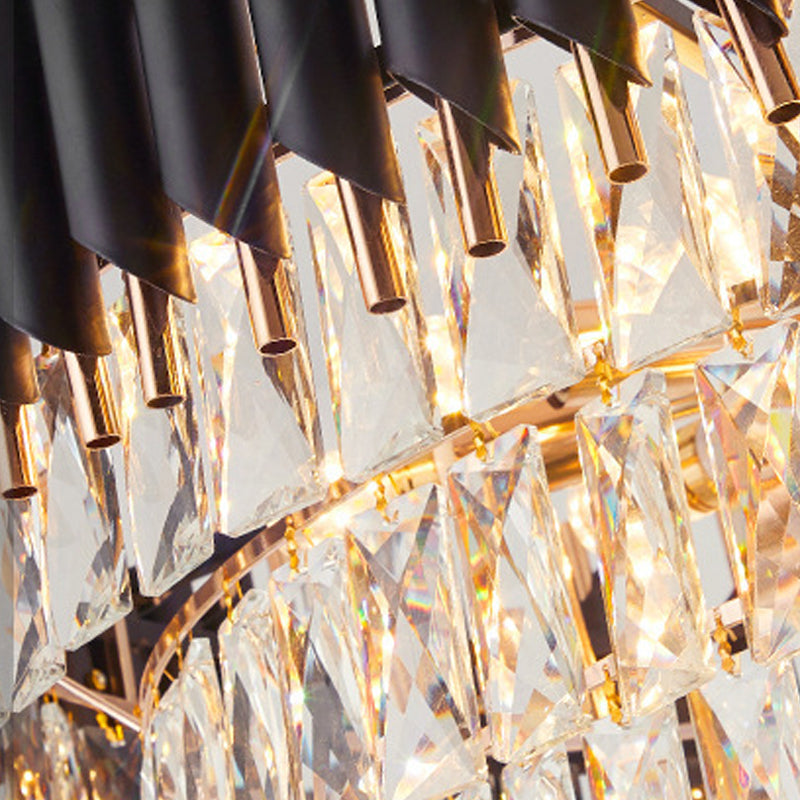 Luz de lámpara de lámpara de cristal moderna lámpara de araña colgante múltiple para cafetería