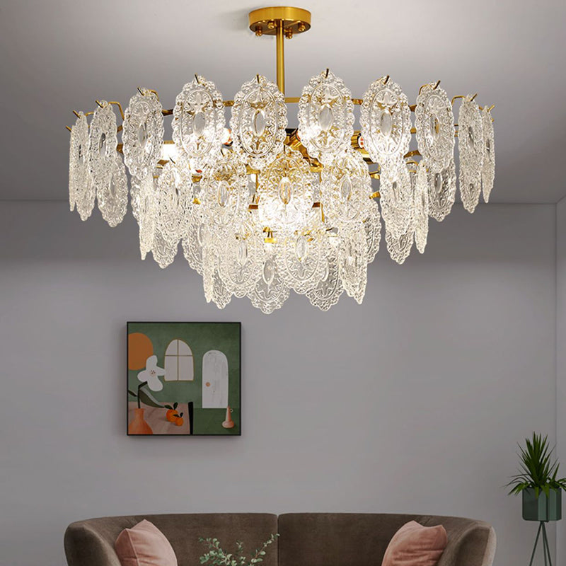 American Glass Chandelier Light Fixtures Restaurant Hanging Chandelier