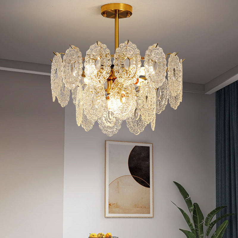 American Glass Chandelier Lichte Armaturen Restaurant Opknoping Kroonluchter