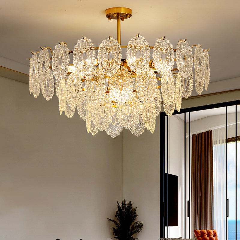 American Glass Chandelier Light Fixtures Restaurant Hanging Chandelier