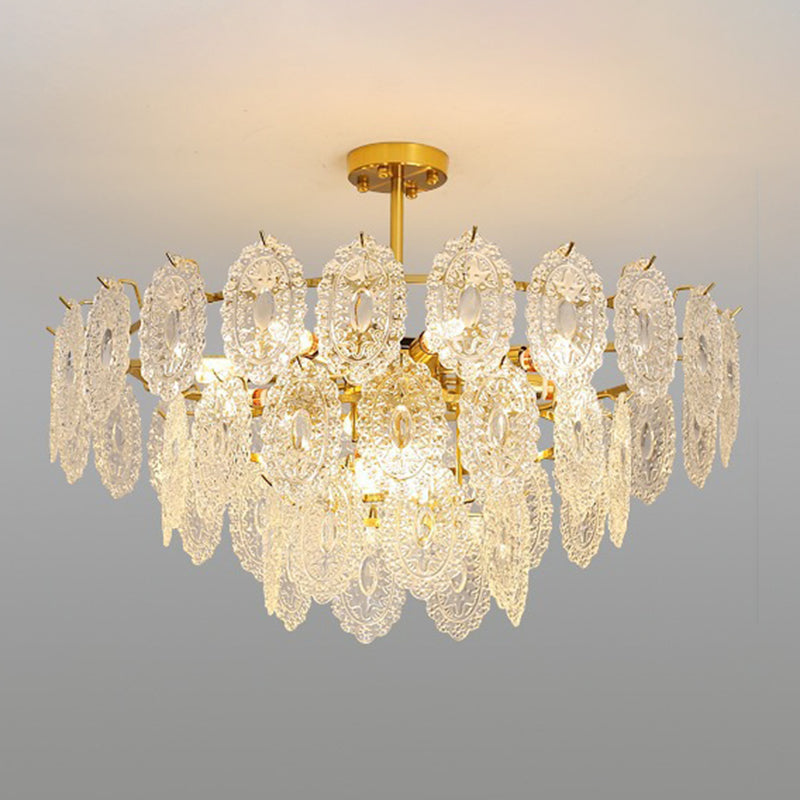 American Glass Chandelier Light Fixtures Restaurant Hanging Chandelier