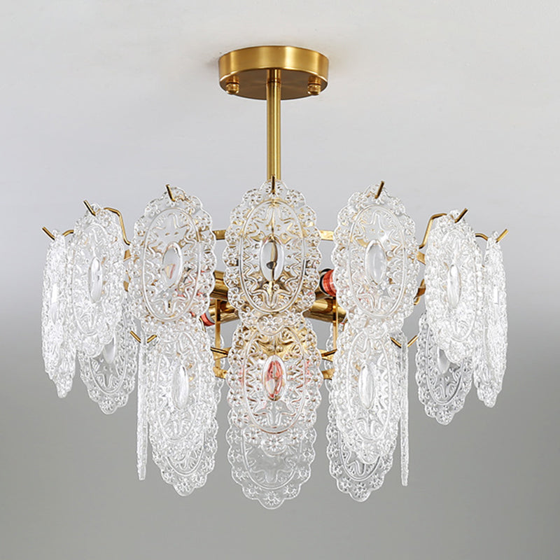 American Glass Chandelier Lichte Armaturen Restaurant Opknoping Kroonluchter