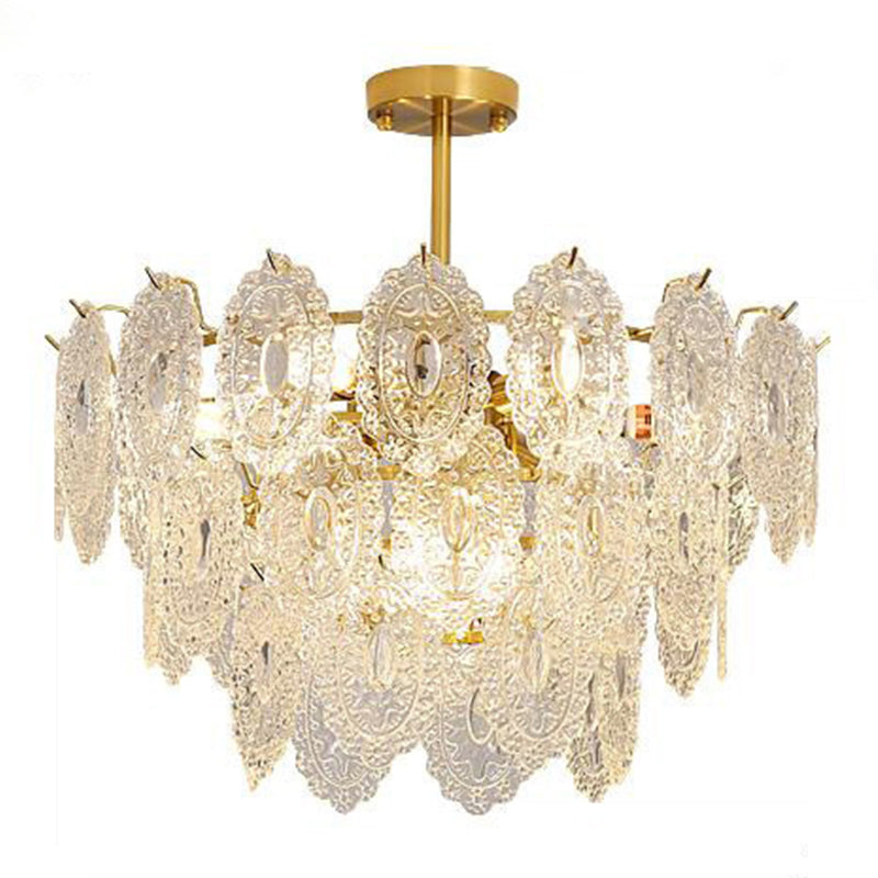 American Glass Chandelier Lichte Armaturen Restaurant Opknoping Kroonluchter