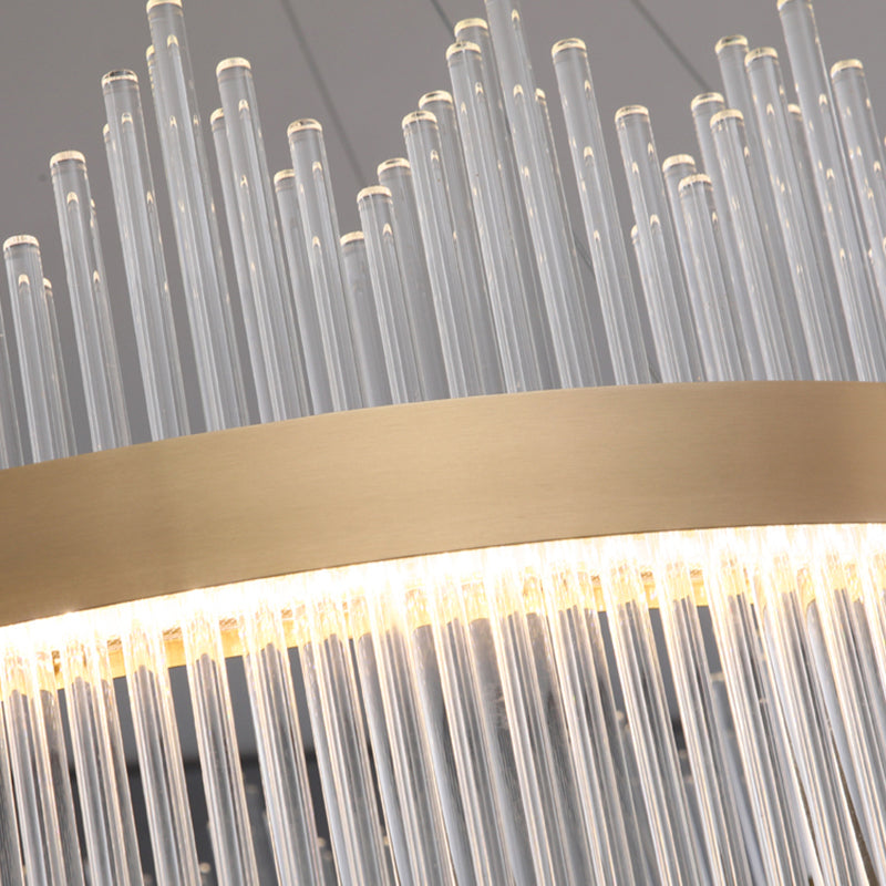 Luz de colgante LED de cristal de lámpara de lámpara de estilo contemporáneo para sala de estar