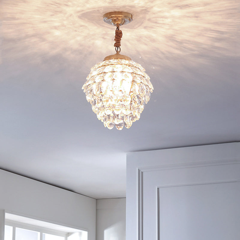Crystal Chandelier Lighting Fixture Countryside Chandelier Pendant Light for Sitting Room