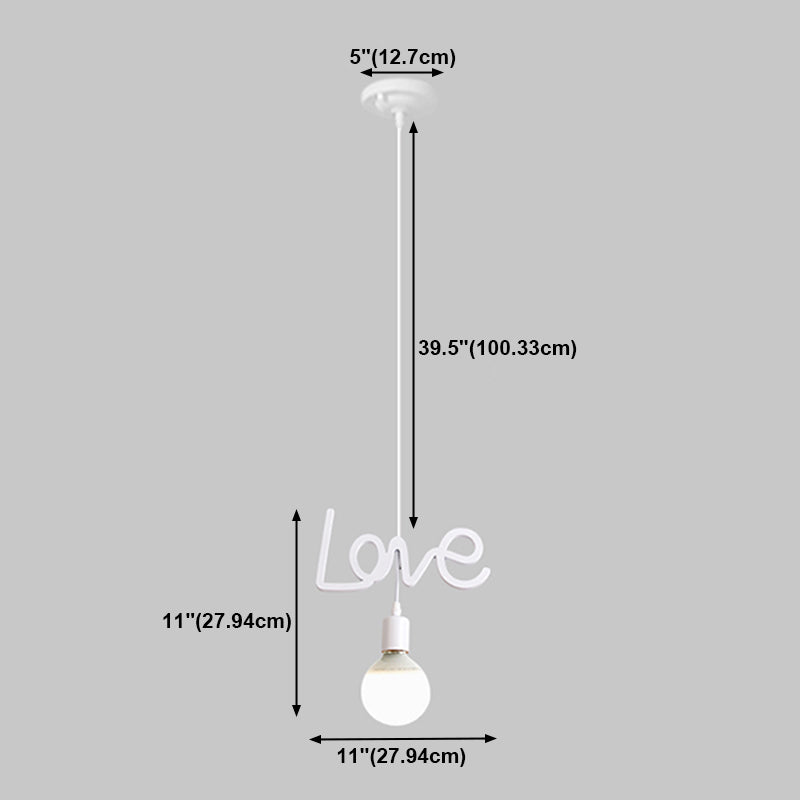Luminaire de pendentif en métal nordique 1 mini-lumière de plafond suspendu pour porche