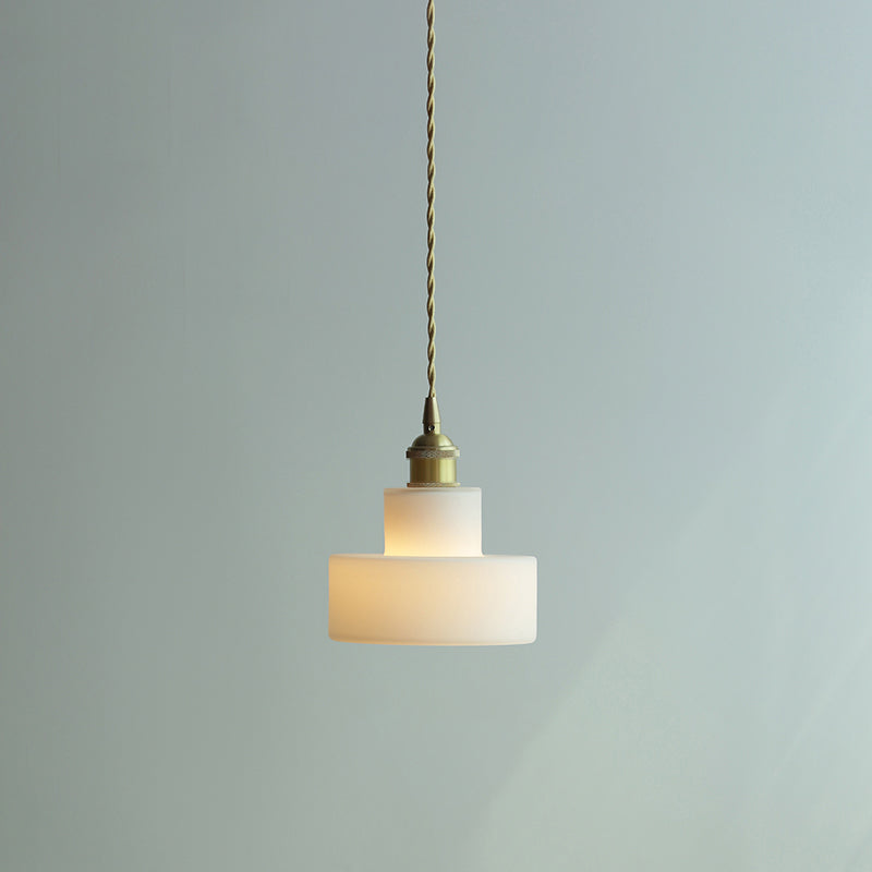 Luce a pendolo in vetro bianco Luce appennata a sospensione per guardaroba