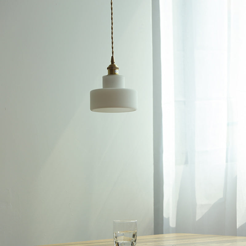 Luce a pendolo in vetro bianco Luce appennata a sospensione per guardaroba