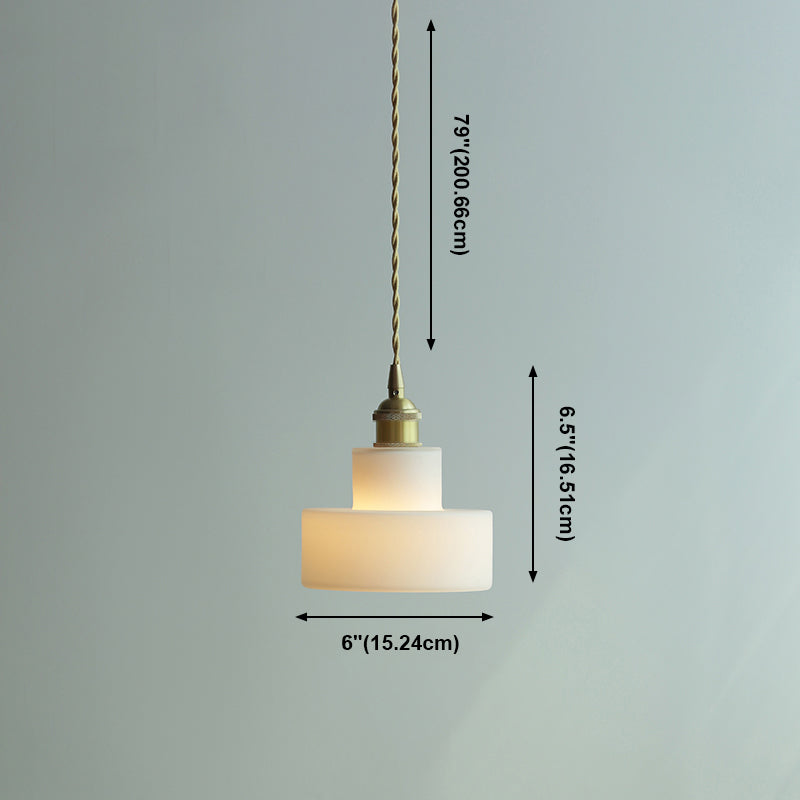 Luce a pendolo in vetro bianco Luce appennata a sospensione per guardaroba