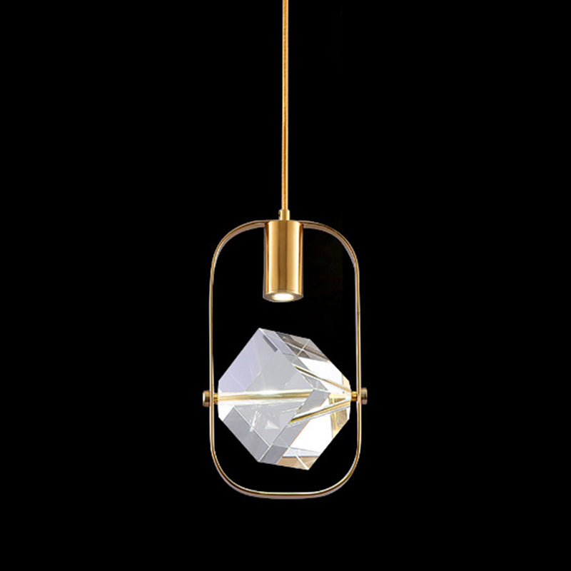 Geometry Hanging Lights Modern Style Crystal Hanging Light Fixtures