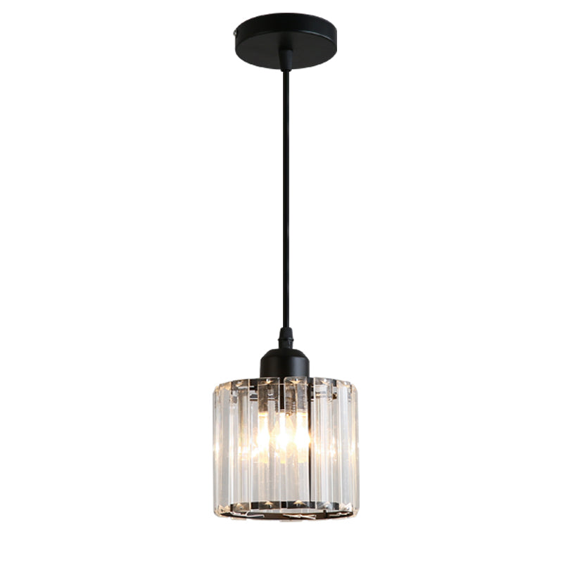 Contemporary Cube Pendant Light Crystal Hanging Pendant for Living Room