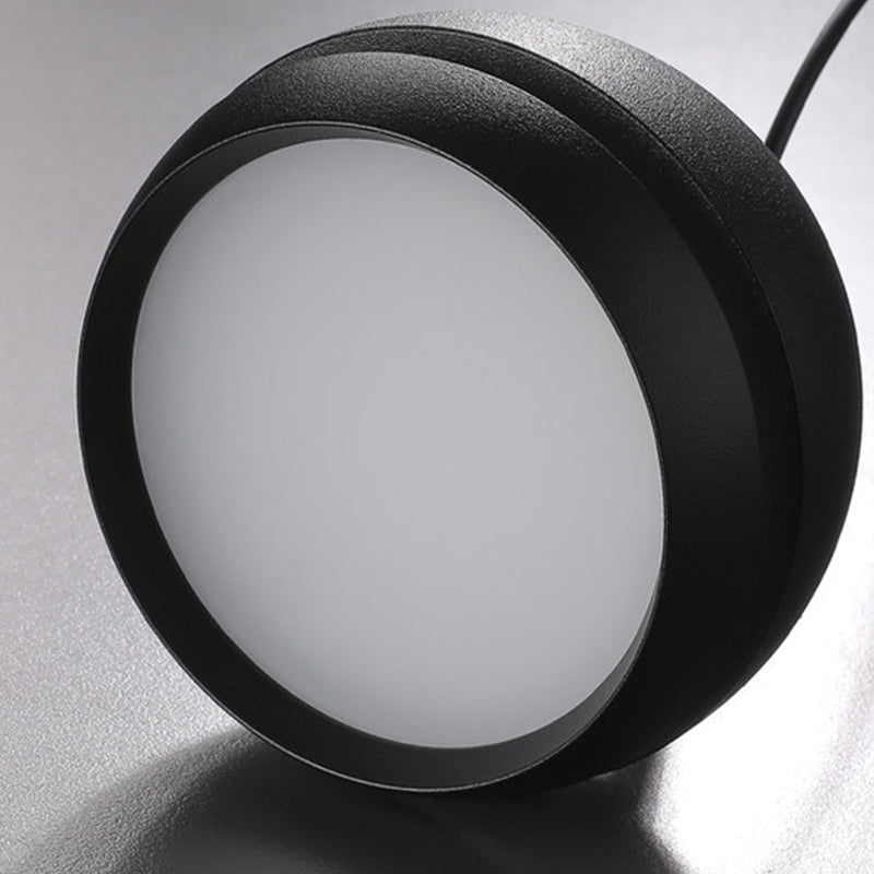 Nordic Mini LED Pendant Lamp Aluminum Bedside Hanging Light in Black