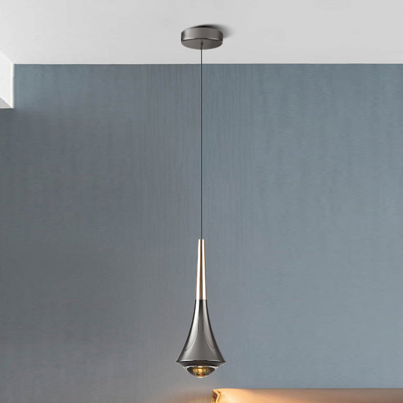 Aluminum Flared Pendant Light Fixture Simple LED Drop Lamp for Dining Room