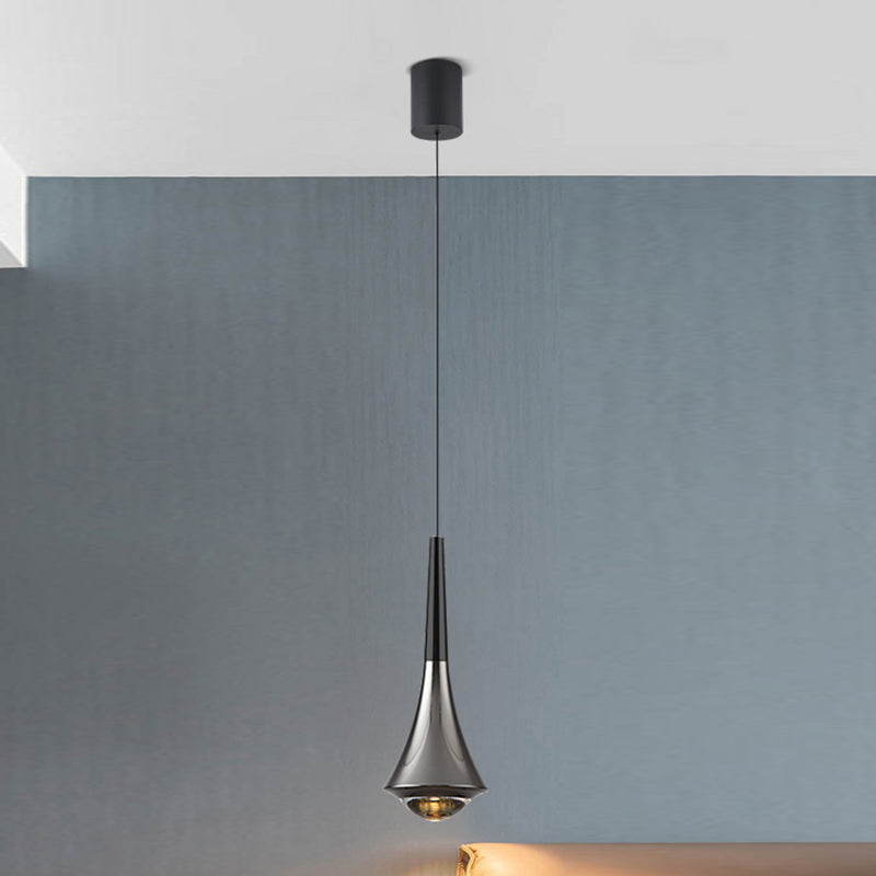 Aluminum Flared Pendant Light Fixture Simple LED Drop Lamp for Dining Room