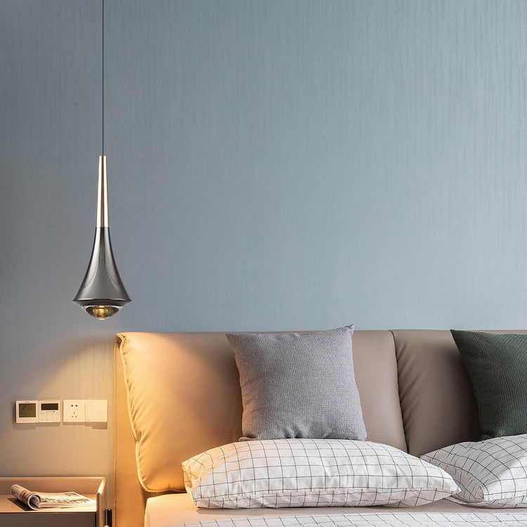 Aluminum Flared Pendant Light Fixture Simple LED Drop Lamp for Dining Room